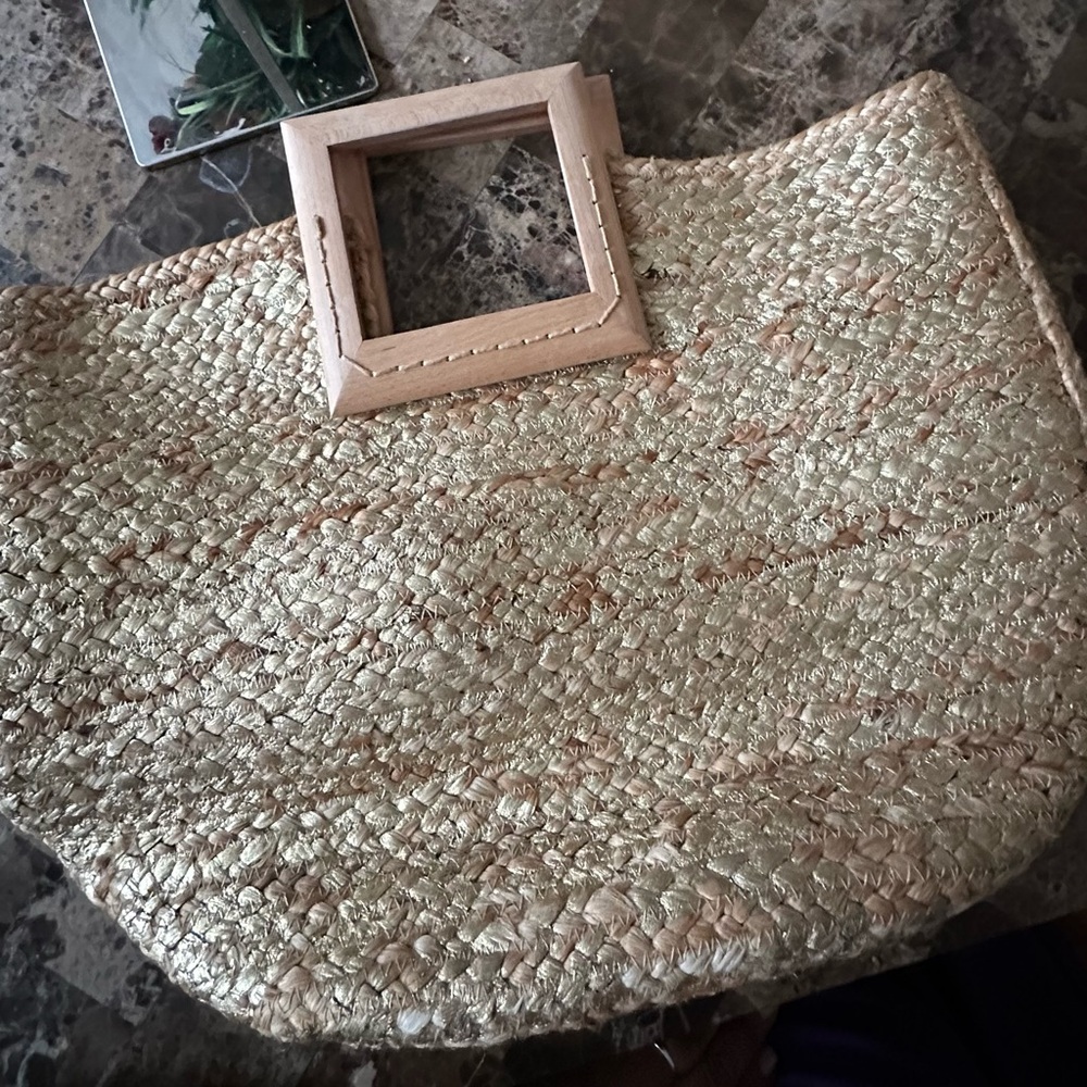 Antik Kraft Elegant Woven Straw Tote Bag